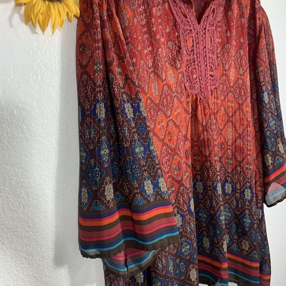 Catherine’s Embroidered Short Sleeve Vneck Boho Blouse Plus Size 3X Women’s - Picture 8 of 10